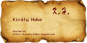 Király Huba névjegykártya